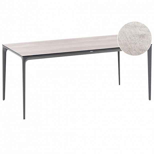 Beliani ZAHRADNÍ STŮL 180/90 cm Holzoptik Světle šedý Sovareto