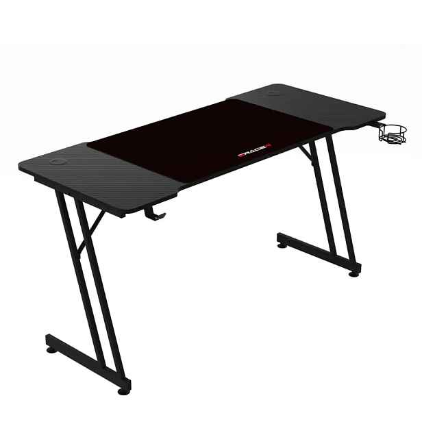 Autronic Herní stůl LT-H1104 BK 140 × 60 cm – carbon