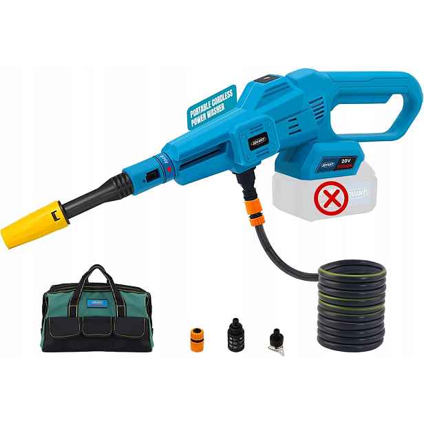 Bezdrátová tlaková myčka, přenosná, 750 Psi, 3 rychlosti