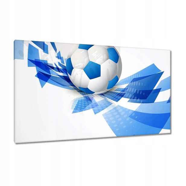 Obrazy 120x70 Modrý fotbal