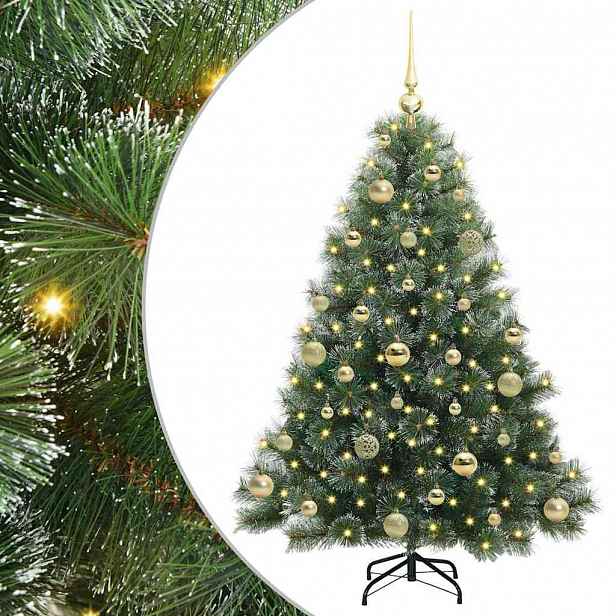 vidaXL Umělý vánoční stromeček s stojanem Zelená 120 cm PE a PVC