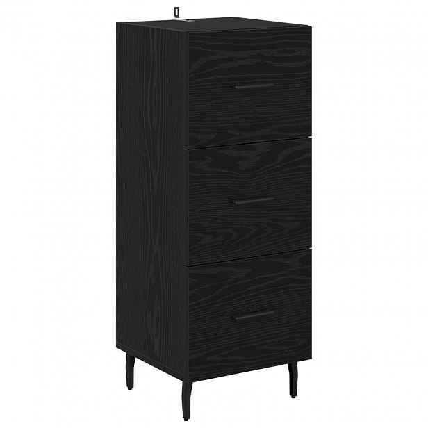 vidaXL Servírovací skříň Černý dub 34 x 34.5 x 90 cm Kompozitní dřevo
