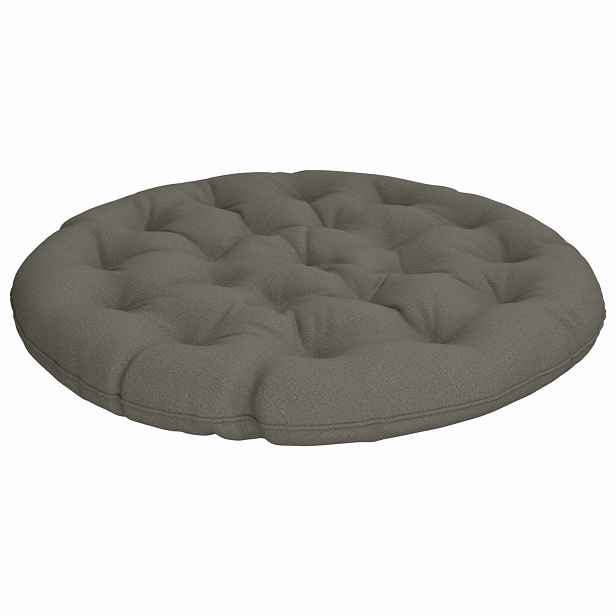 vidaXL Polštář na papasan VIANEN 100% polyester Šedá Ø 130 x 12 cm