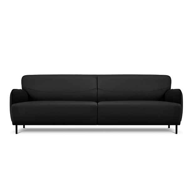 Černá kožená pohovka Windsor & Co Sofas Neso, 235 x 90 cm
