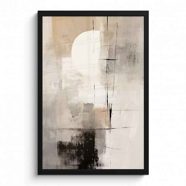 MuchoWow PLAKÁT V RÁMU Abstraktní - Umění - šedá 40x60 cm