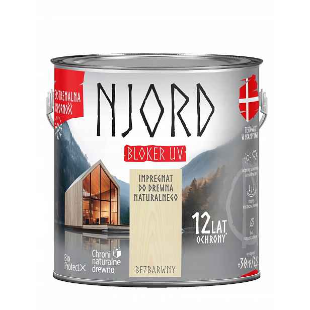 Njord Uv Blokátor Impregnace Na Dřevěné Fasády 2,5 L, Barva Barevná