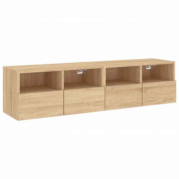 vidaXL Nástěnné TV skříňky 2 ks dub sonoma 60 x 30 x 30 cm kompozit
