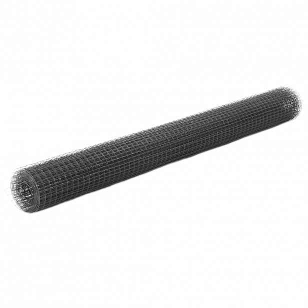 vidaXL Pletivo ke kurníku ocel PVC vrstva 10 x 1,5 m šedé