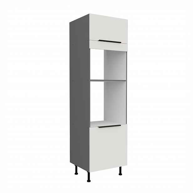 Vysoká skříňka pro vestavnou a mikrovlnou troubu Aria ANT 60 DPM-210 2F Barva korpusu: Antracit, Barva dvířek: WH - Crystal white AFM