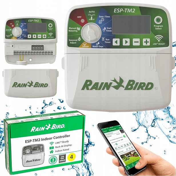 Regulátor Zavlažování 4 Sekce Wifi Ready TM2 Vnitřní Rain Bird Wew.