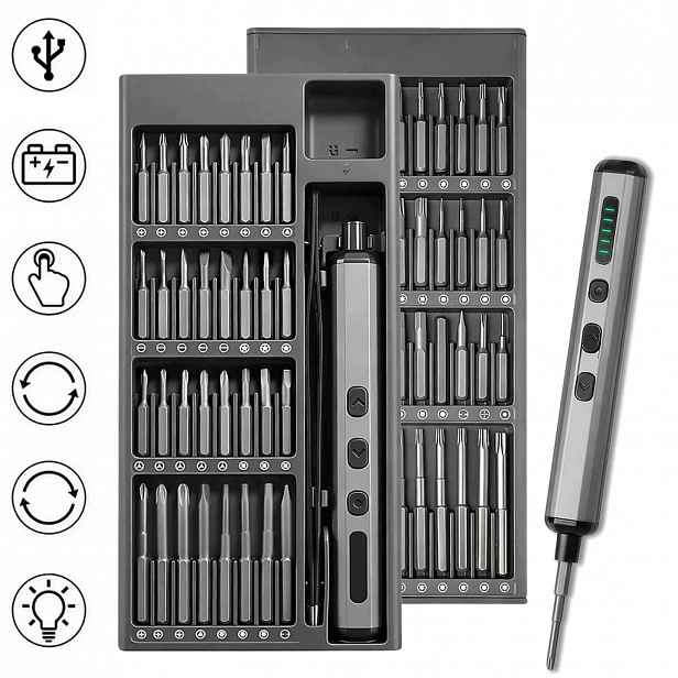 Sada přesných magnetických Led elektrických šroubováků s baterií