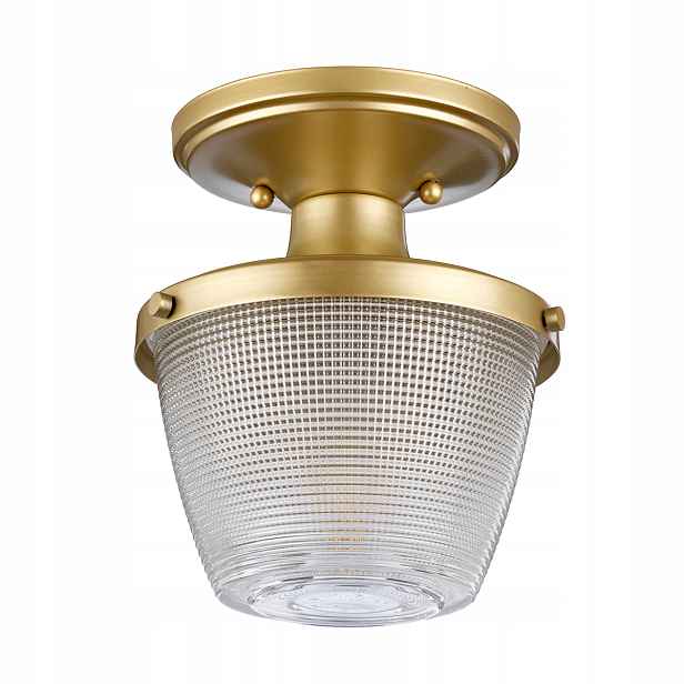 Stropní Svítidlo Quoizel Dublin mosaz Ø18,2 cm E27 40W skleněné stínítko