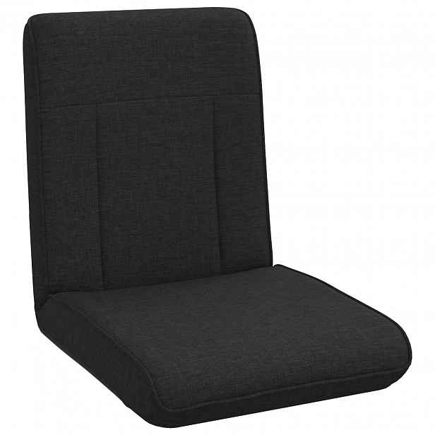 vidaXL Nastavitelná podlahová židle Černá Textil