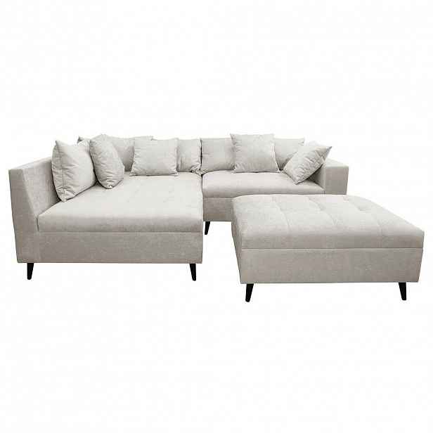 MID.YOU ROHOVÁ SEDAČKA, textil, světle šedá