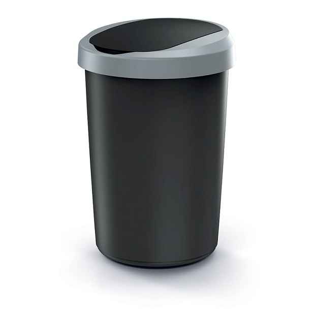 Prosperplast Odpadkový koš COMPACTO 40 L černý/světle šedý
