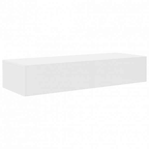 vidaXL Nástěnná police se zásuvkami bílá 100x36x19 cm kompozitní dřevo