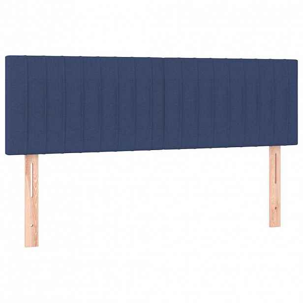vidaXL Čela postele modrá 144x5x78/88 cm látka