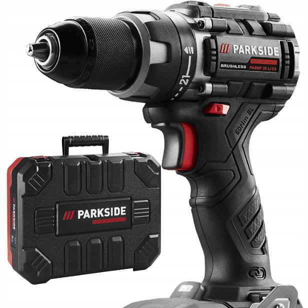 Akumulátorová aku vrtačka Parkside Performance Pabsp 20-Li C4 60 Nm