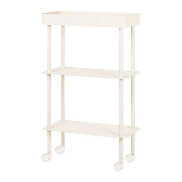 Béžový kovový pojízdný regál 60x97x30 cm Nolle – noo.ma