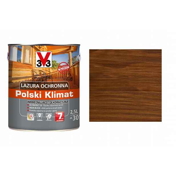 Lazura V33 Polský Klima 7 let Dub Tmavý 2,5L