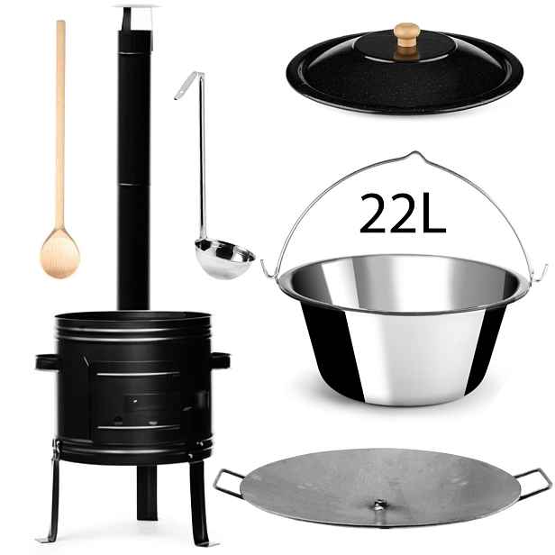 Perfect Home PL-Set-67 Kotlíková súprava 22L, 6ks – kotlina/kotlík/pokrievka/varecha/naberačka/deska