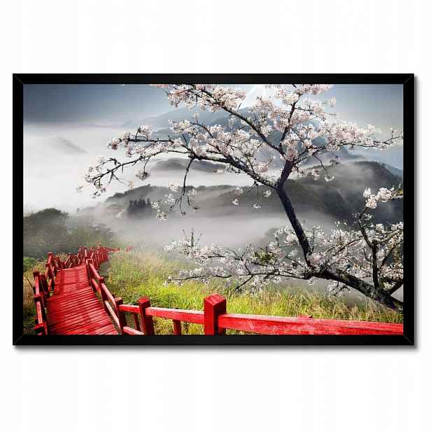 Plakáty v rámu 60x40 Červený most v Japonsku