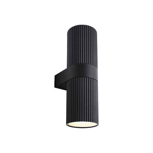 Venkovní nástěnné svítidlo Kyklop Ripple Maxi 2x E27 15W IP54 černý kov Nordlux