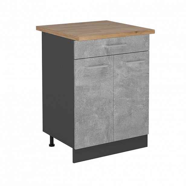 Vicco SPODNÍ SKŘÍŇKA KUCHYŇSKÉ LINKY R-Line Beton 60 cm , PD Dub