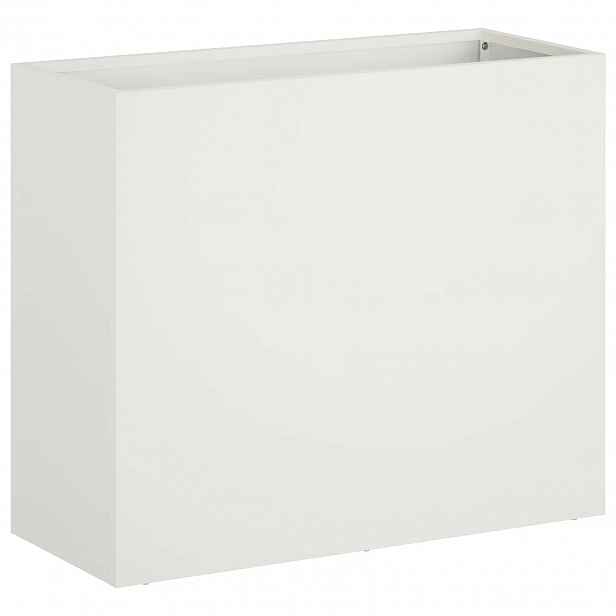 vidaXL Zahradní pěstebník Bílá 50 x 20 x 40 cm Studená válcovaná ocel