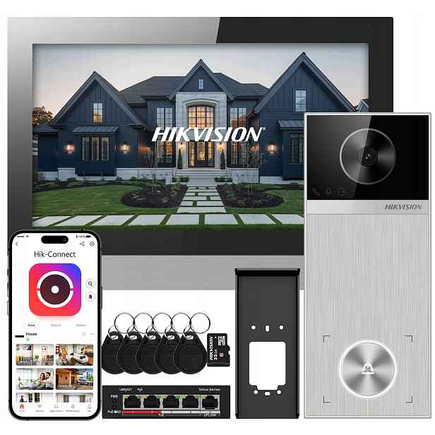 Videodomofon DS-KIS613-S WiFi Aplikace Furtka Brána Hikvision Aplikace