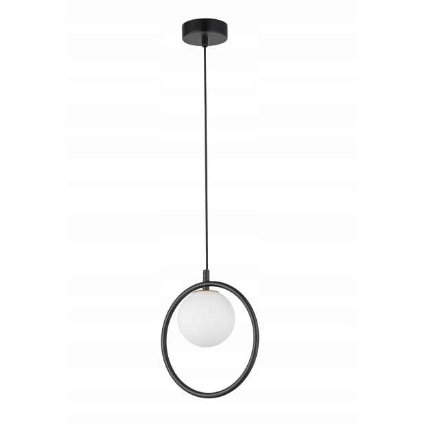Závěsná lampa černá dekorativní moderní skleněná koule do ložnice Sigma