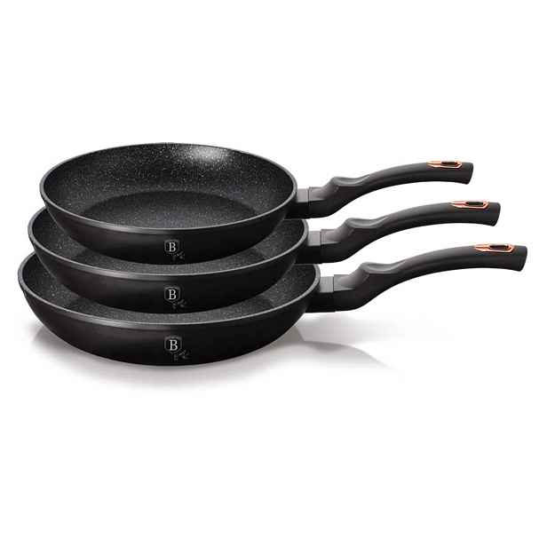 Sada 3 Granitových Pánví Berlingerhaus Black Rose BH-6158