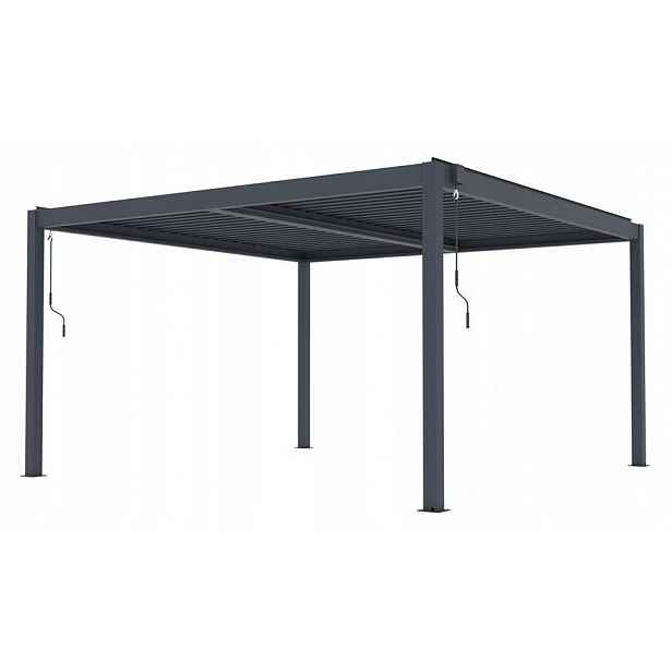 Bioklimatická pergola G21 Austin 4x4 m antracitová hliníková BP-G21-4X4M