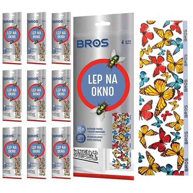 Bros – lepová deska na okno 4-balení – 10 balení