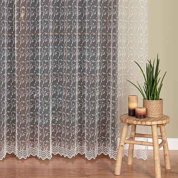 Mg Záclona 108069 markizeta výšivka bílá 300x250 cm obšitá páskou hotová R