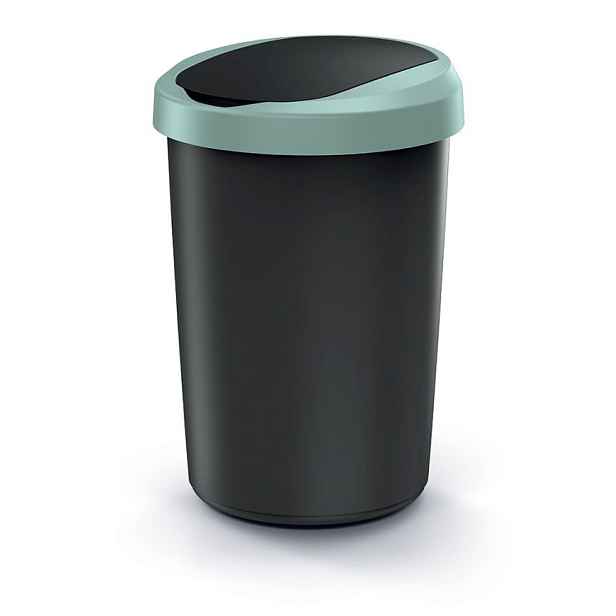 Prosperplast Odpadkový koš COMPACTO 40 L černý/zelený