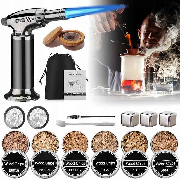 Sada Na Uzení Whisky Smoker Gadget Dárek Pro Přítele Muže 8V1