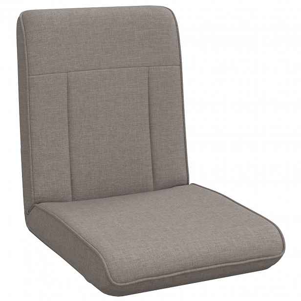 vidaXL Nastavitelná podlahová židle Taupe Textil