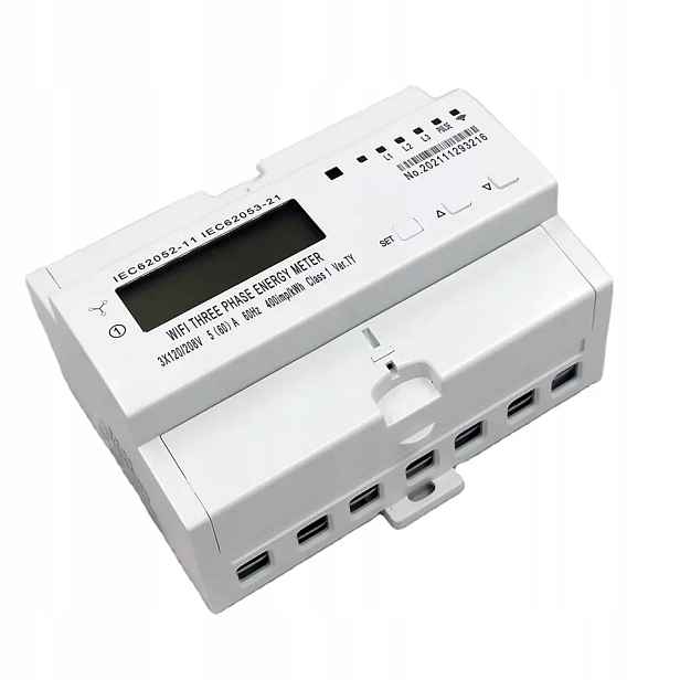 3 Fázové počítadlo měření proudu 60A WiFi Tuya LCD