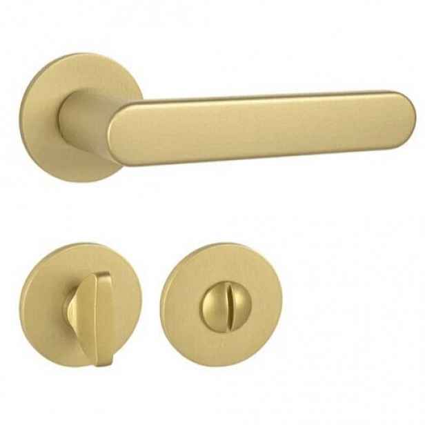 Klika Naturel ROUND WC knoflík zlatá matná ROUNDROLMWC