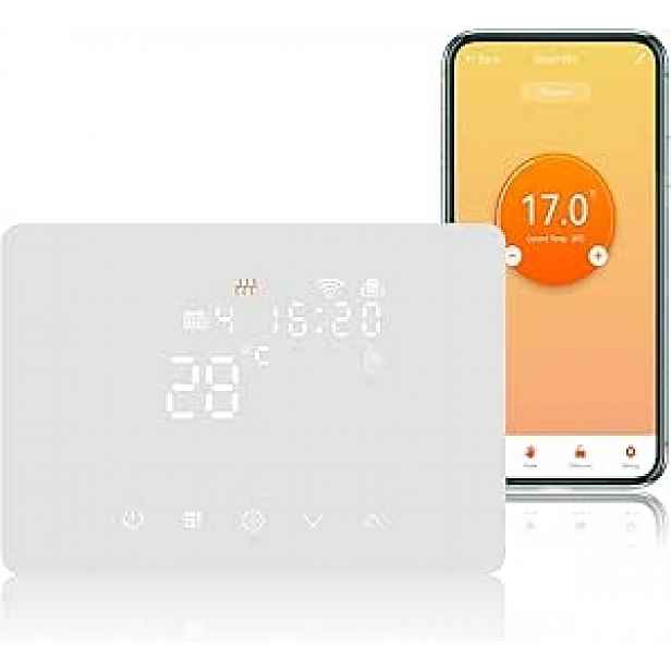 Pokojový termostat Ketotek WiFi 230V 5A programovatelný Tuya Alexa