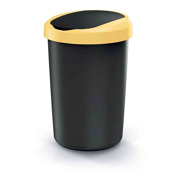 Prosperplast Odpadkový koš COMPACTO 40 L černý/žlutý