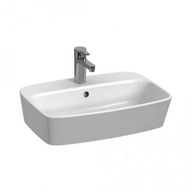 Umyvadlo na desku Jika Lyra Plus 55x40 cm mat otvor pro baterii uprostřed H8183827571041