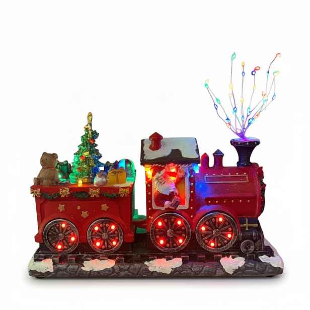 Vánoční animovaný Led vlak 29 Cm Usb baterie