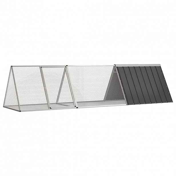 vidaXL Klec pro králíky antracitová 302,5 x 80,5 x 71 cm pozinkovaná ocel