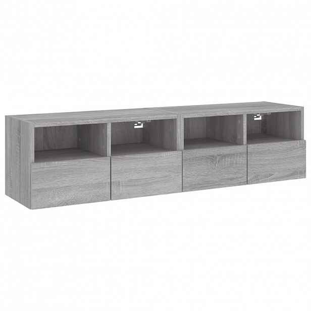 vidaXL Nástěnné TV skříňky 2 ks šedé sonoma 60 x 30 x 30 cm kompozit