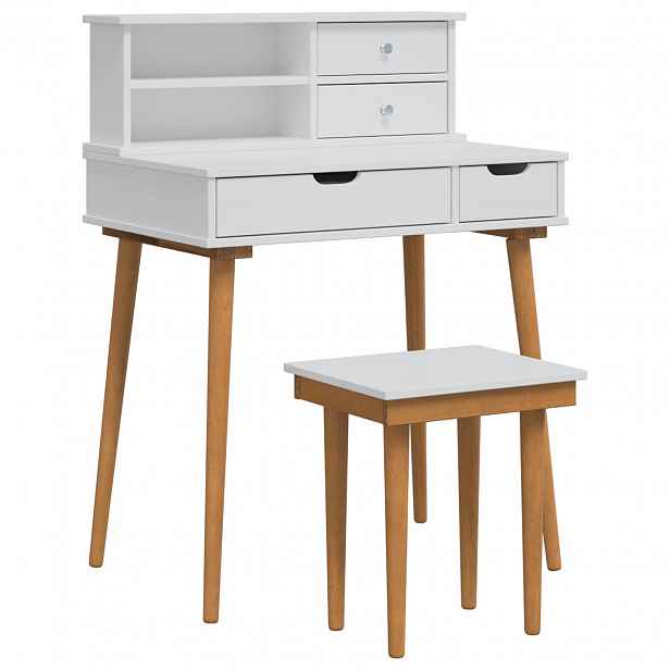 vidaXL Sada toaletního stolu FAUSKE 3 ks Bílá 76 x 50 x 103,5 cm