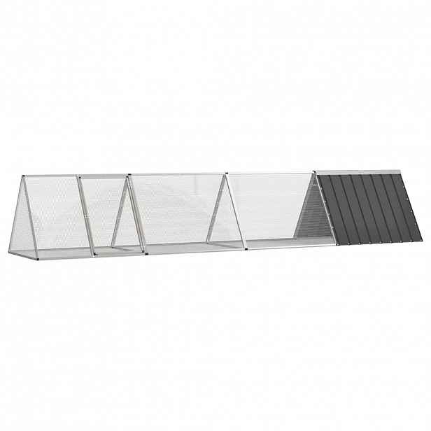 vidaXL Klec pro králíky antracitová 403,5x80,5x71 cm pozinkovaná ocel