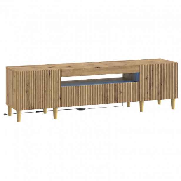 vidaXL LED TV skříň ARNHEM 153 x 35 x 43 cm Dub artisan