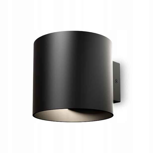 Nástěnná lampa kulatý černá, horní a dolní část, moderní, do obývacího pokoje Maytoni